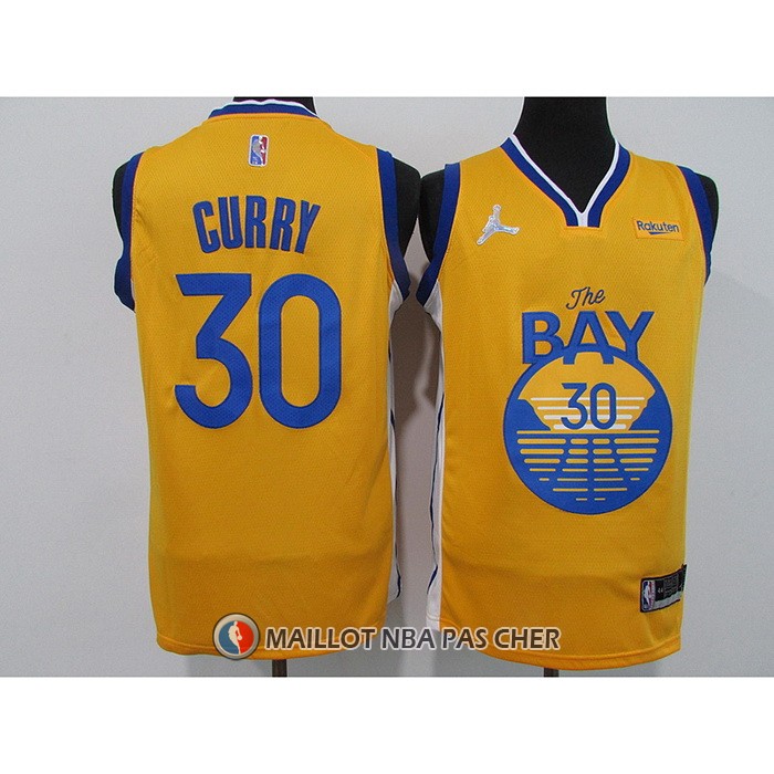 Maillot Golden State Warriors Stephen Curry NO 30 Statement 2021 Or